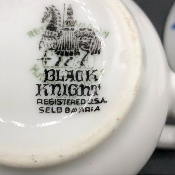 BAVARIA Black Knight Petite Creamer and Open Sugar Peacock FLAWLESS - Picture 6 of 6